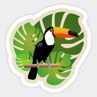 Toucan in the Green Sticker